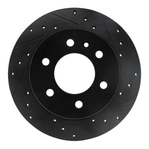 Dodge Sprinter 2500 Brake Rotor (1) - Rear Right - R1 Concepts - Drilled & Slotted - Black - `06-`18